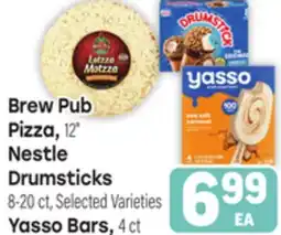 Tony’s Fresh Market Brew Pub Pizza, Pizza 12 Nestle Drumsticks 8-20 ct, Selected Varieties, Yasso Bars 4ct offer