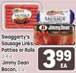 Tony’s Fresh Market Swaggerty's Sausage Links, Patties or Rolls, 12-16 oz Jimmy Dean Bacon 12 oz offer
