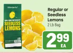 Tony’s Fresh Market Regular or Seedless Lemons offer