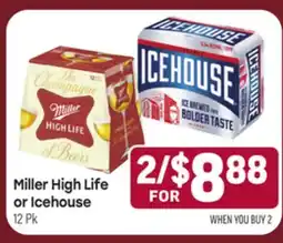 Tony’s Fresh Market Miller High Life or Icehouse offer
