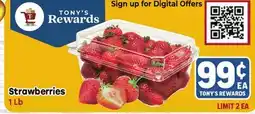 Tony’s Fresh Market Strawberries offer
