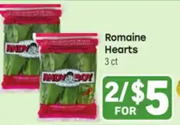 Tony’s Fresh Market Romaine Hearts offer