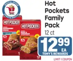 Tony’s Fresh Market Hot Pockets Family Pack offer