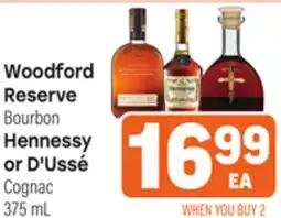 Tony’s Fresh Market Woodford Reserve Bourbon, Hennessy or D'Ussé Cognac offer