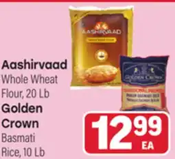 Tony’s Fresh Market Aashirvaad Whole Wheat Flour, 20 Lb Golden Crown Basmati Rice, 10 Lb offer