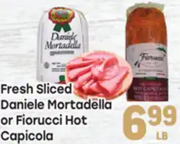 Tony’s Fresh Market Fresh Sliced Daniele Mortadella or Fiorucci Hot Capicola offer