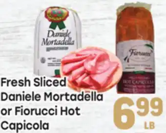 Tony’s Fresh Market Fresh Sliced Daniele Mortadella or Fiorucci Hot Capicola offer