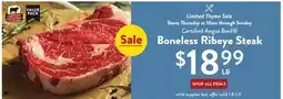 Fresh Thyme Certified Angus Beef Boneless Ribeye Steak offer