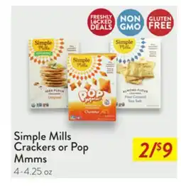 Fresh Thyme Simple Mills Crackers or Pop Mmms offer