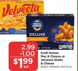 Food 4 Less Kraft Deluxe Mac & Cheese or Velveeta Shells & Cheese offer