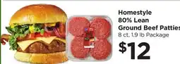 Food 4 Less Homestyle 80% Lean Ground Beef Patties offer