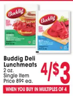 Jewel-Osco Buddig Deli Lunchmeats offer