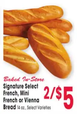 Jewel-Osco Signature Select French, Mini French or Vienna Bread offer