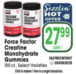 Jewel-Osco Force Factor Creatine Monohydrate Gummies offer