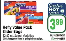 Jewel-Osco Hefty Value Pack Slider Bags offer