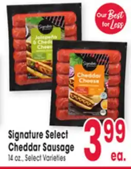 Jewel-Osco Signature Select Cheddar Sausage offer