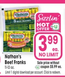 Jewel-Osco Nathan's Beef Franks offer