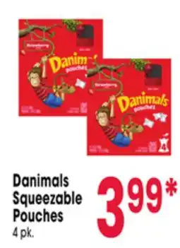 Jewel-Osco Danimals Squeezable Pouches offer
