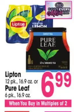 Jewel-Osco Lipton 12 pk., 16.9 oz. or Pure Leaf 6 pk., 16.9 oz offer
