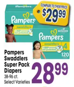 Jewel-Osco Pampers Swaddlers Super Pack Diapers offer