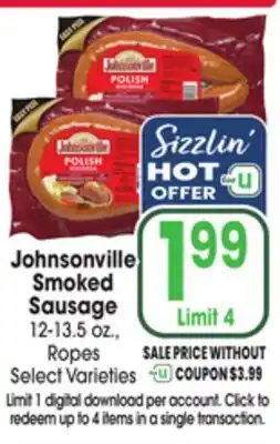 Jewel-Osco Johnsonville Smoked Sausage offer