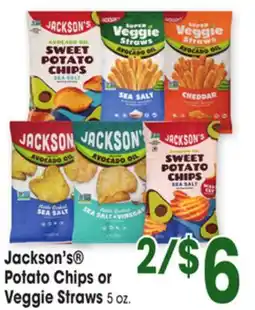 Jewel-Osco Jackson's Potato Chips or Veggie Straws offer