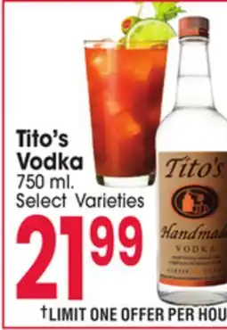 Jewel-Osco Tito's Vodka offer