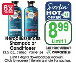 Jewel-Osco Herbal Essences Shampoo or Conditioner offer