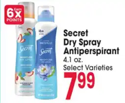 Jewel-Osco Secret Dry Spray Antiperspirant offer