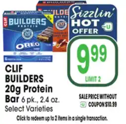 Jewel-Osco CLIF BUILDERS 20g Protein Bar offer