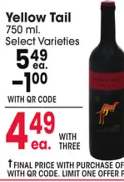 Jewel-Osco Yellow Tail offer
