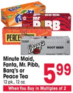 Jewel-Osco Minute Maid, Fanta, Mr. Pibb, Barq's or Peace Tea offer