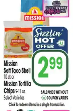 Jewel-Osco Mission SoftTaco Shell 10 ct. or Mission Tortilla Chips 9-11 oz offer