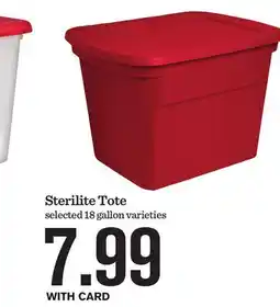 Mariano's Sterilite Tote offer
