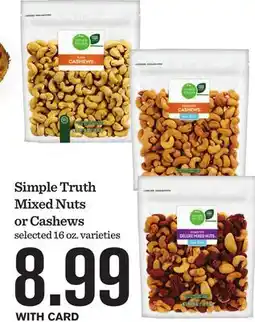 Mariano's Simple Truth Mixed Nuts or Cashews offer