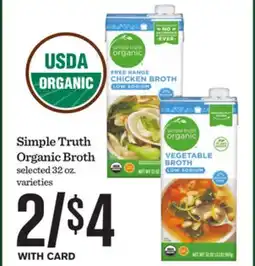 Mariano's Simple Truth Organic Broth offer