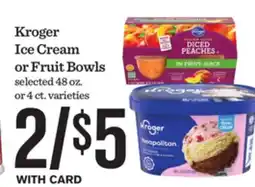 Mariano's Kroger Ice Cream or Fruit Bowls offer