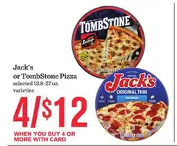 Mariano's Jack's or TombStone Pizza offer