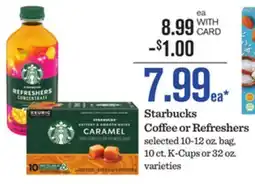 Mariano's Starbucks Coffee or Refreshers offer
