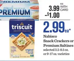 Mariano's Nabisco Snack Crackers or Premium Saltines offer