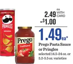 Mariano's Prego Pasta Sauce or Pringles offer