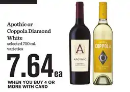 Mariano's Apothic or Coppola Diamond White offer
