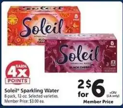 Safeway Soleil Sparkling Water offer