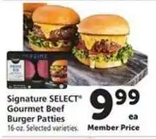 Safeway Signature SELECT Gourmet Beef Burger Patties offer