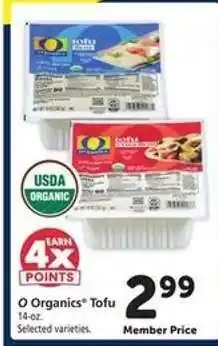 Safeway O Organics Tofu offer