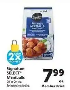 Safeway Signature Select Meatballs offer