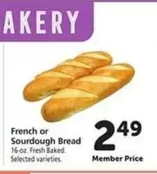 Safeway French or Sourdough Bread offer