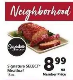 Safeway Signature SELECT Meatloaf offer