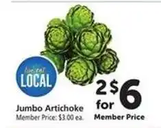Safeway Jumbo Artichoke offer
