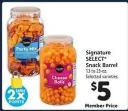 Safeway Signature Select Snack Barrel offer